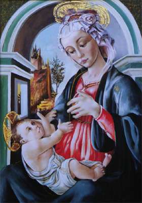 Botticelli : La Vierge et l'enfant 
