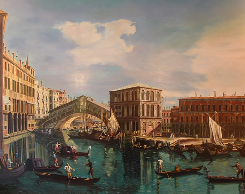 Canaletto : Le pont Rialto 