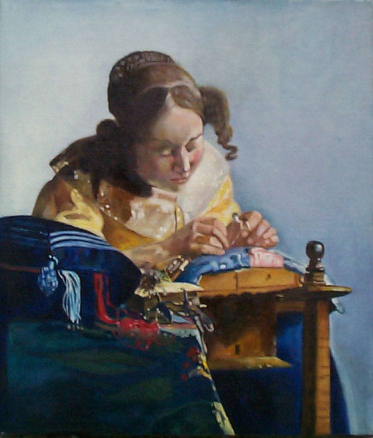 Vermeer de Delf : La tisseuse